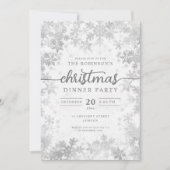 Modern Zilveren Winter Wonderland Kerstfeest Kaart (Voorkant)