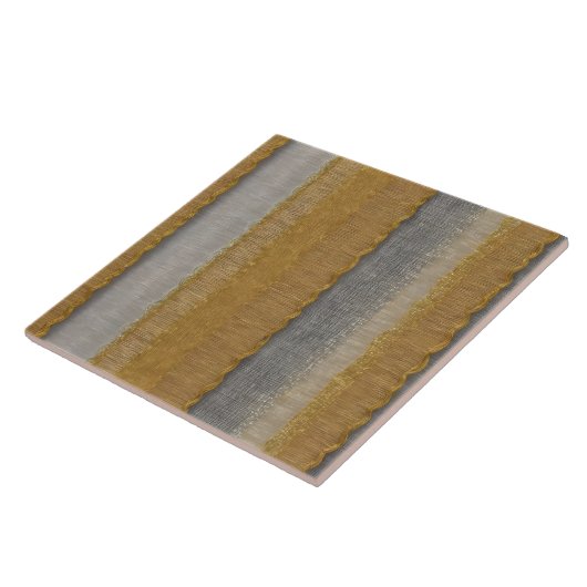 Modern zilvergoud luxe linnen textuur Collectie Tegeltje (Zijkant)