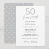 Modern zilvergrijs Mannen Kaart (Voorkant / Achterkant)