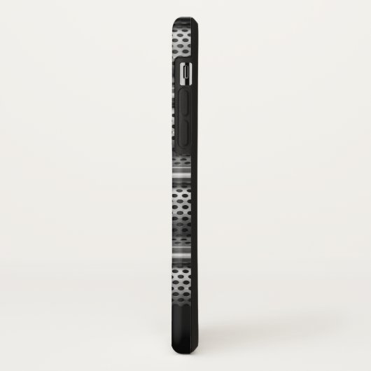 Modern zilvermonogram Case-Mate iPhone case (Achterkant/links)