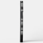 Modern zilvermonogram Case-Mate iPhone case (Achterkant / Rechts)