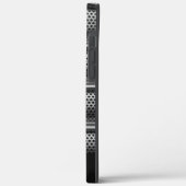 Modern zilvermonogram Case-Mate iPhone case (Achterkant / Links)