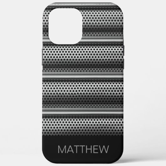 Modern zilvermonogram Case-Mate iPhone case (Achterkant)