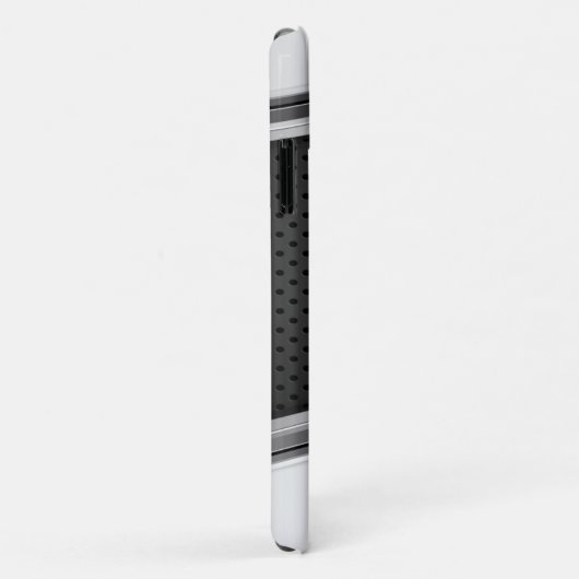 Modern Zilverzwart Monogram Case-Mate iPhone Case (Achterkant/rechts)