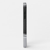 Modern Zilverzwart Monogram Case-Mate iPhone Case (Achterkant/links)