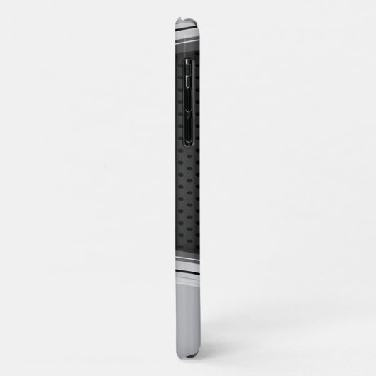 Modern Zilverzwart Monogram Case-Mate iPhone Case (Achterkant/links)