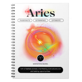 Modern Zodiac Sign ARIES Quote | elementenvuur Notitieboek