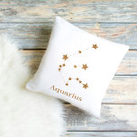 Modern Zodiac Sign Gold Aquarius | Element Air Buitenkussen<br><div class="desc">Modern Zodiac Sign Gold Aquarius | Element Air</div>