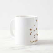 Modern Zodiac Sign Gold Aquarius | Element Air Koffiemok (Voorkant links)
