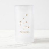 Modern Zodiac Sign Gold Aquarius | Element Air Matglas Bierpul (Center)
