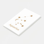 Modern Zodiac Sign Gold Aquarius | Element Air Post-it® Notes (Schuin)