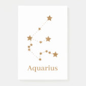 Modern Zodiac Sign Gold Aquarius | Element Air Post-it® Notes (Voorkant)
