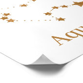 Modern Zodiac Sign Gold Aquarius | Element Air Poster (Hoek)