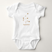 Modern Zodiac Sign Gold Aquarius | Element Air Romper (Voorkant)