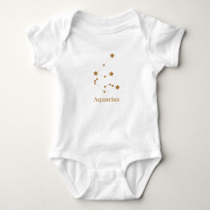 Modern Zodiac Sign Gold Aquarius   Element Air Romper