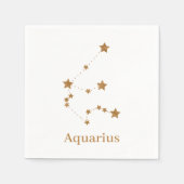 Modern Zodiac Sign Gold Aquarius | Element Air Servet (Voorkant)