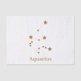 Modern Zodiac Sign Gold Aquarius | Element Air Tissuepapier