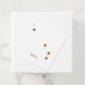 Modern Zodiac Sign Gold Aries | Element Fire Bedankjes Labels (In situ)