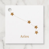 Modern Zodiac Sign Gold Aries | Element Fire Bedankjes Labels (Voorkant)