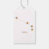 Modern Zodiac Sign Gold Aries | Element Fire Cadeaulabel (Voorkant)