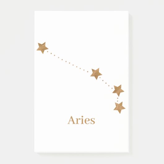 Modern Zodiac Sign Gold Aries | Element Fire Post-it® Notes (Voorkant)