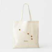 Modern Zodiac Sign Gold Aries | Element Fire Tote Bag (Voorkant)