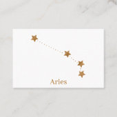 Modern Zodiac Sign Gold Aries | Element Fire Visitekaartje (Voorkant)