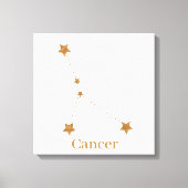 Modern Zodiac Sign Gold Cancer | Element Water Canvas Afdruk (Voorkant)