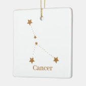 Modern Zodiac Sign Gold Cancer | Element Water Keramisch Ornament (Links)