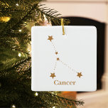 Modern Zodiac Sign Gold Cancer | Element Water Keramisch Ornament<br><div class="desc">Modern Zodiac Sign Gold Cancer | Element Water</div>