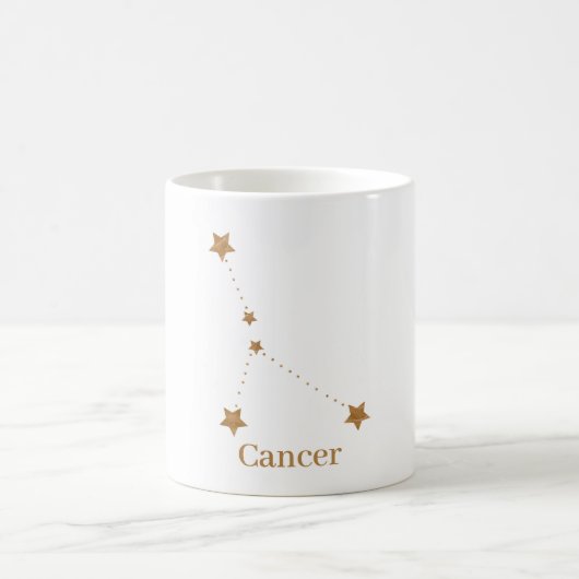 Modern Zodiac Sign Gold Cancer | Element Water Koffiemok (Center)
