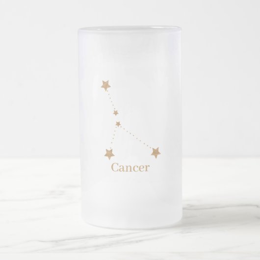 Modern Zodiac Sign Gold Cancer | Element Water Matglas Bierpul (Center)