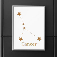 Modern Zodiac Sign Gold Cancer | Element Water