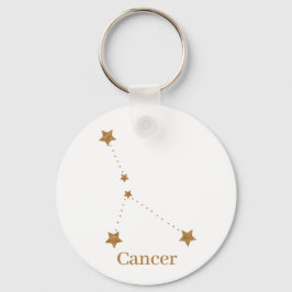 Modern Zodiac Sign Gold Cancer | Element Water Sleutelhanger