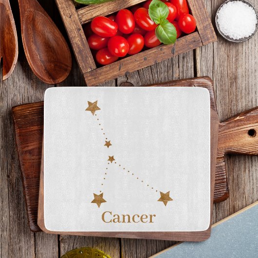 Modern Zodiac Sign Gold Cancer | Element Water Snijplank