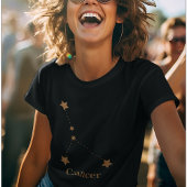 Modern Zodiac Sign Gold Cancer | Element Water T-shirt