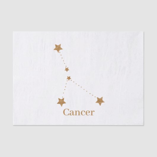 Modern Zodiac Sign Gold Cancer | Element Water Tissuepapier (Voorkant)
