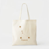 Modern Zodiac Sign Gold Cancer | Element Water Tote Bag (Voorkant)