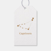 Modern Zodiac Sign Gold Capricorn | Element Earth Cadeaulabel (Voorkant)