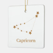 Modern Zodiac Sign Gold Capricorn | Element Earth Keramisch Ornament (Links)