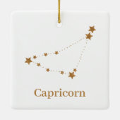 Modern Zodiac Sign Gold Capricorn | Element Earth Keramisch Ornament (Achterkant)