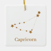 Modern Zodiac Sign Gold Capricorn | Element Earth Keramisch Ornament (Voorkant)