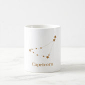 Modern Zodiac Sign Gold Capricorn | Element Earth Koffiemok (Center)