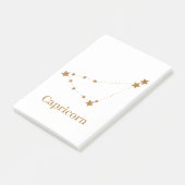 Modern Zodiac Sign Gold Capricorn | Element Earth Post-it® Notes (Schuin)