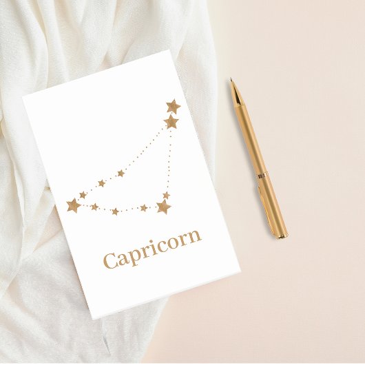 Modern Zodiac Sign Gold Capricorn | Element Earth Post-it® Notes