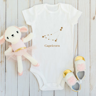 Modern Zodiac Sign Gold Capricorn   Element Earth Romper