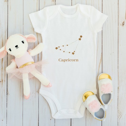 Modern Zodiac Sign Gold Capricorn | Element Earth Romper