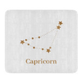 Modern Zodiac Sign Gold Capricorn | Element Earth Snijplank (Voorkant)