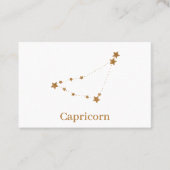 Modern Zodiac Sign Gold Capricorn | Element Earth Visitekaartje (Voorkant)