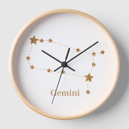 Modern Zodiac Sign Gold Gemini | Element Air (Voorkant)